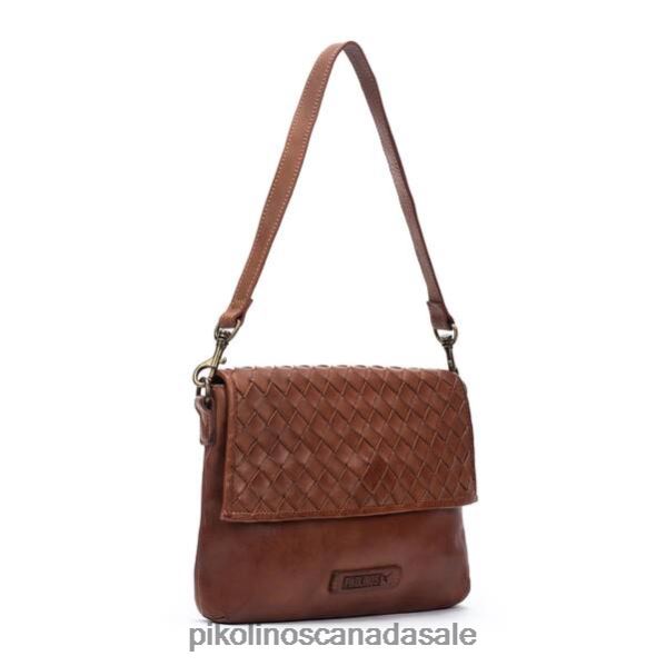 FAURA braided flap shoulder bag Women Cognac 4604J377 Pikolinos Accessory