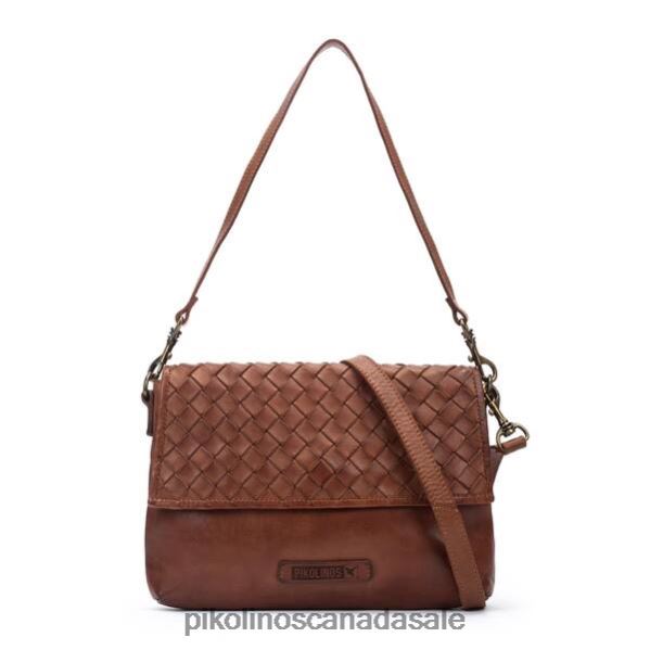FAURA braided flap shoulder bag Women Cognac 4604J377 Pikolinos Accessory