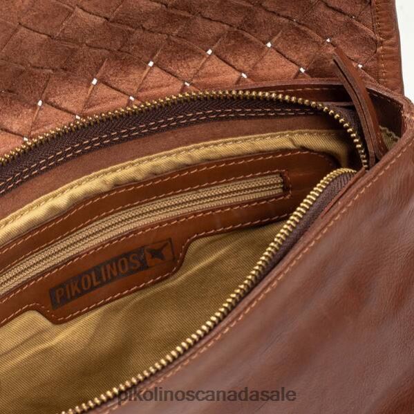 FAURA braided flap shoulder bag Women Cognac 4604J377 Pikolinos Accessory