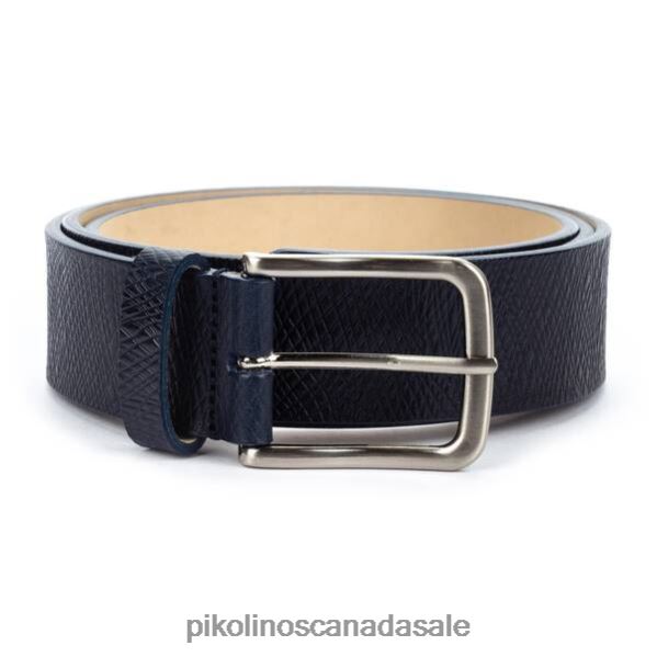 CINTURONES belt with striped engraving Men Blue 4604J1048 Pikolinos Accessory