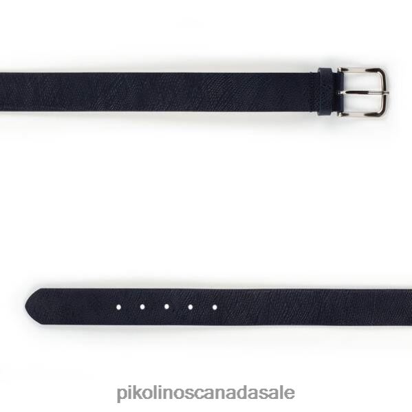 CINTURONES belt with striped engraving Men Blue 4604J1048 Pikolinos Accessory