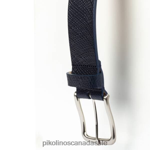 CINTURONES belt with striped engraving Men Blue 4604J1048 Pikolinos Accessory