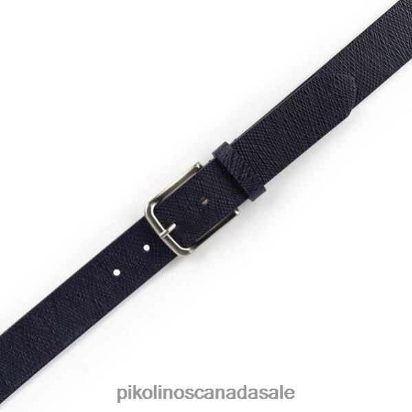 CINTURONES belt with striped engraving Men Blue 4604J1048 Pikolinos Accessory