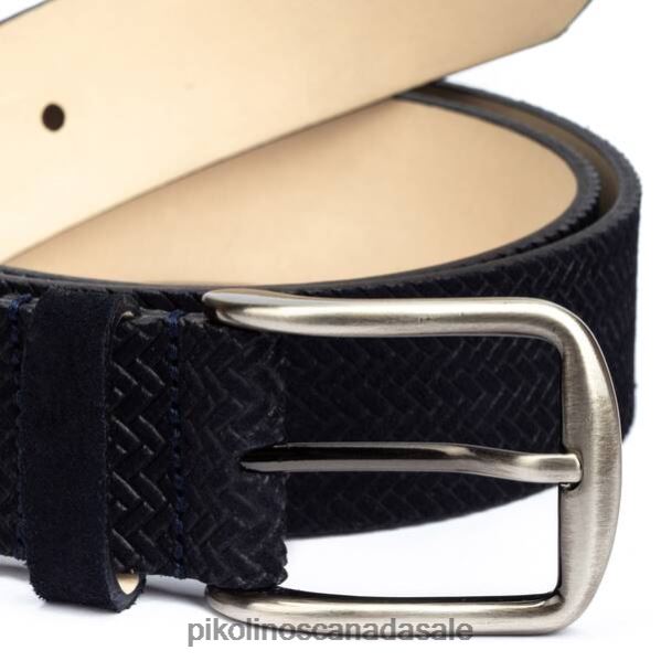CINTURONES braided leather belt Men Blue 4604J1043 Pikolinos Accessory