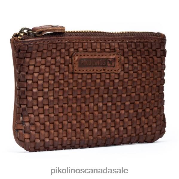 CARTERAS braided leather coin purse Women Cognac 4604J407 Pikolinos Accessory