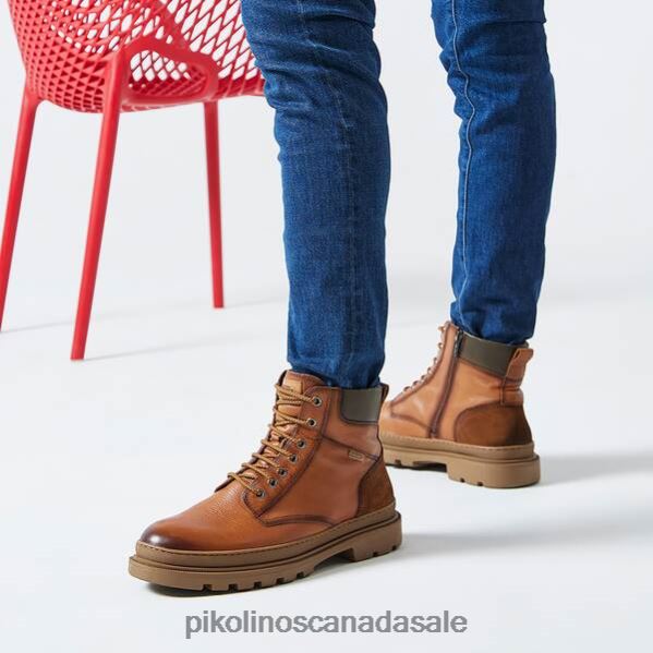 OURENSE Ourense lace-up boots with zipper Men Brandy 4604J629 Pikolinos Footwear