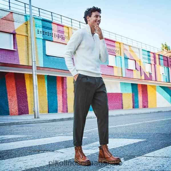 OURENSE Ourense lace-up boots with zipper Men Brandy 4604J629 Pikolinos Footwear