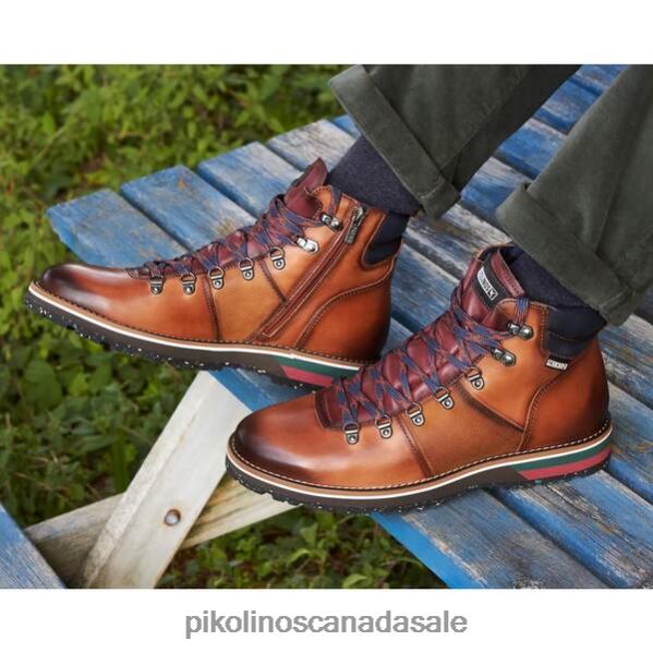 PIRINEOS leather boots with light sole Men Brandy 4604J1028 Pikolinos Footwear
