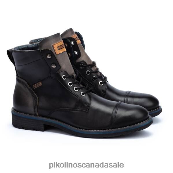 YORK two-tone leather lace-up boots Men Black 4604J619 Pikolinos Footwear