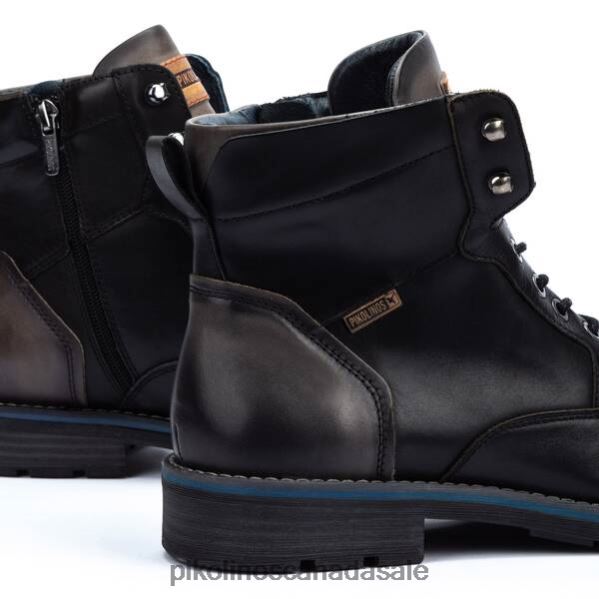 YORK two-tone leather lace-up boots Men Black 4604J619 Pikolinos Footwear