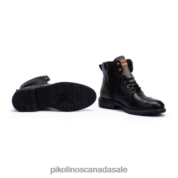 YORK two-tone leather lace-up boots Men Black 4604J619 Pikolinos Footwear