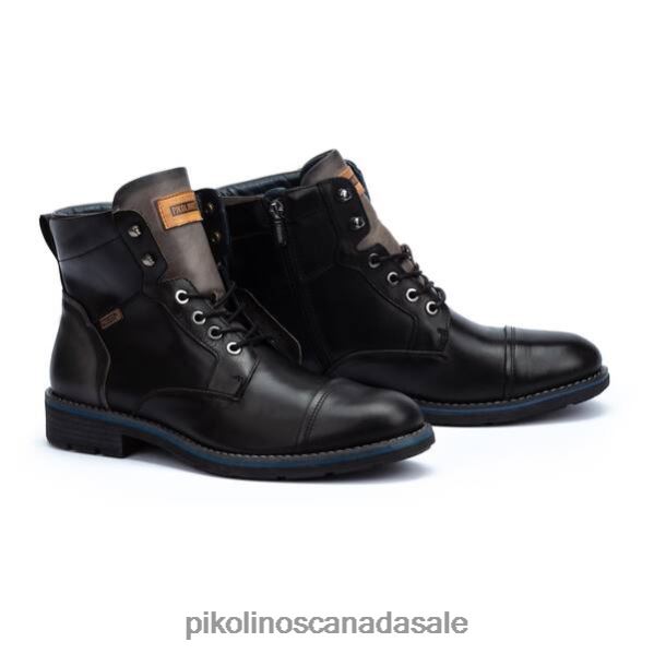 YORK two-tone leather lace-up boots Men Black 4604J619 Pikolinos Footwear