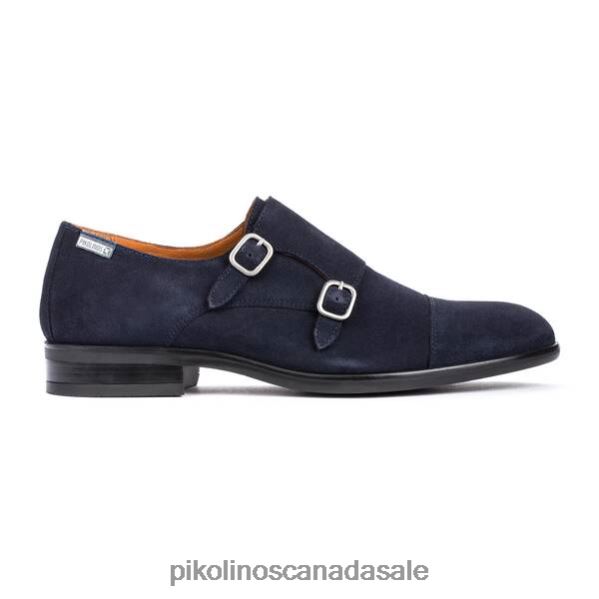 BRISTOL split leather shoe Men Navy Blue 4604J892 Pikolinos Footwear