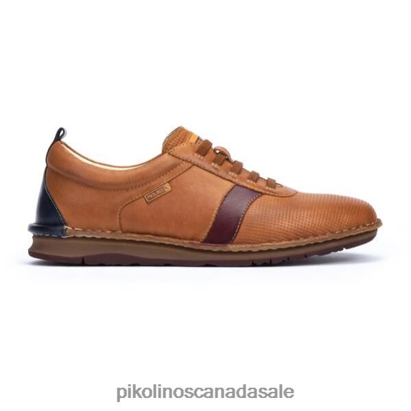 NAVAS leather shoes with combined laces and details Men Brandy 4604J904 Pikolinos Footwear