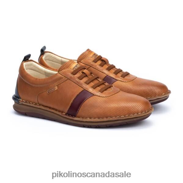 NAVAS leather shoes with combined laces and details Men Brandy 4604J904 Pikolinos Footwear