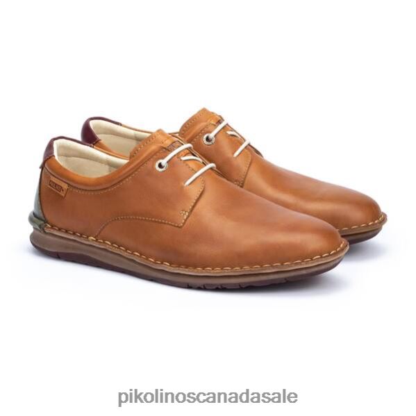 NAVAS leather shoes with laces and two-tone sole Men Brandy 4604J937 Pikolinos Footwear
