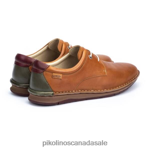 NAVAS leather shoes with laces and two-tone sole Men Brandy 4604J937 Pikolinos Footwear