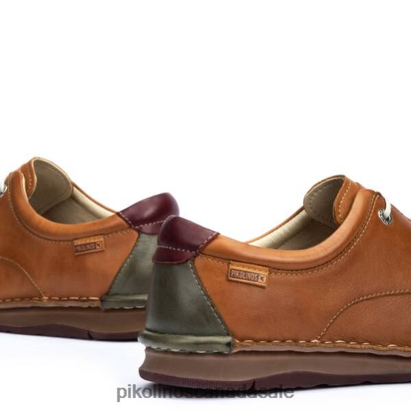 NAVAS leather shoes with laces and two-tone sole Men Brandy 4604J937 Pikolinos Footwear