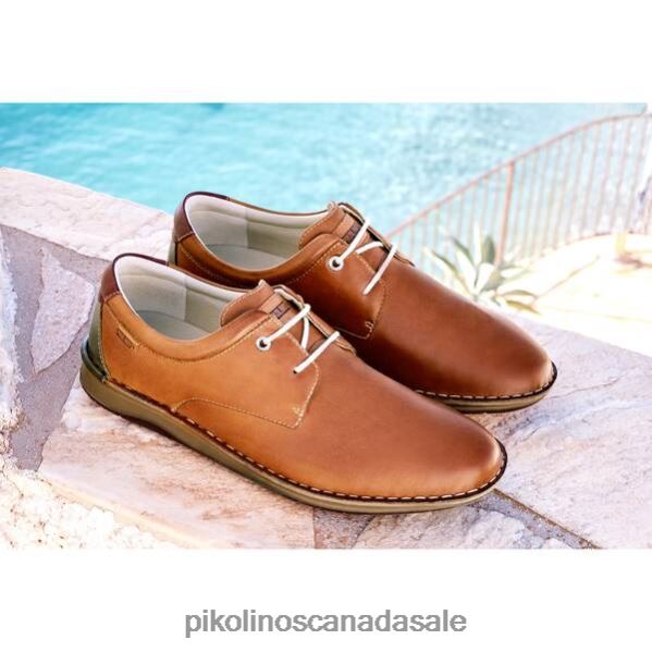 NAVAS leather shoes with laces and two-tone sole Men Brandy 4604J937 Pikolinos Footwear