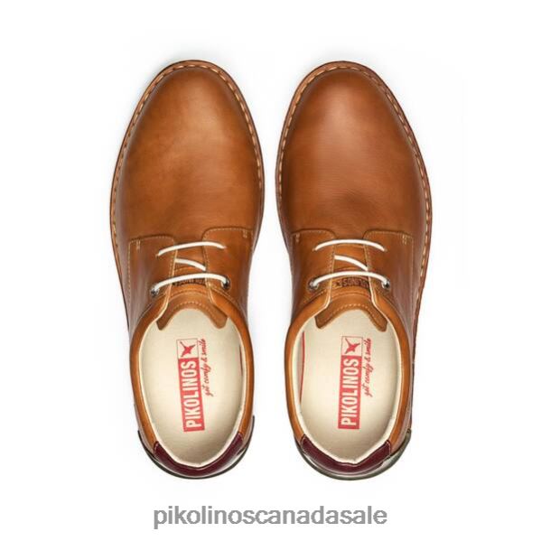 NAVAS leather shoes with laces and two-tone sole Men Brandy 4604J937 Pikolinos Footwear