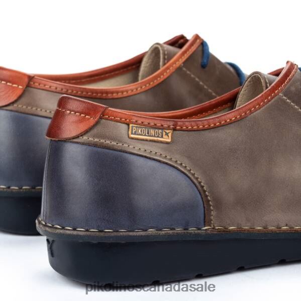 SANTIAGO santiago blucher with visible stitching Men Dark Grey 4604J901 Pikolinos Footwear