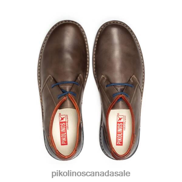 SANTIAGO santiago blucher with visible stitching Men Dark Grey 4604J901 Pikolinos Footwear