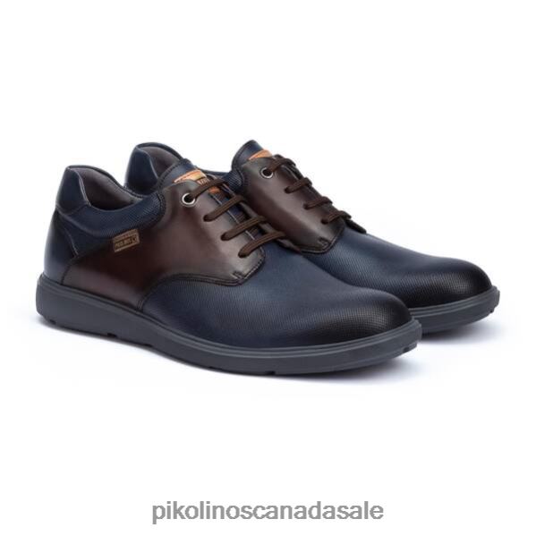 DURANGO lace-up leather derby shoes with colour contrast Men Blue 4604J933 Pikolinos Footwear