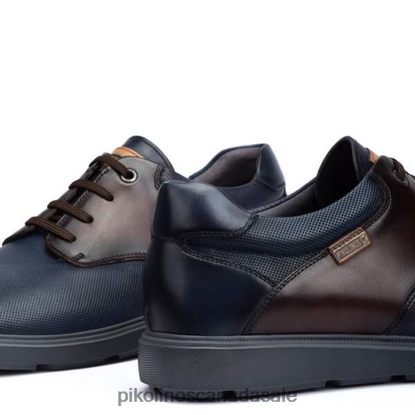 DURANGO lace-up leather derby shoes with colour contrast Men Blue 4604J933 Pikolinos Footwear