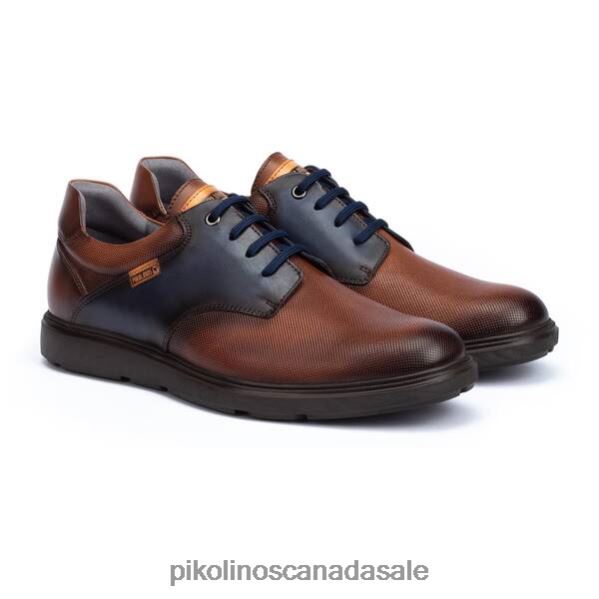 DURANGO lace-up leather derby shoes with colour contrast Men Cuero 4604J932 Pikolinos Footwear