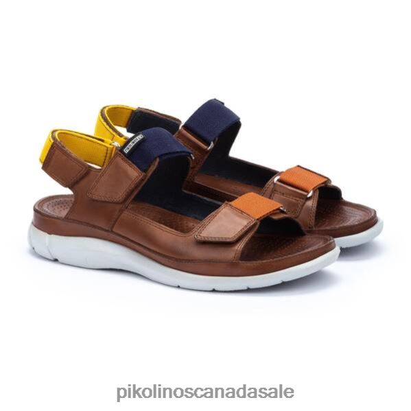 OROPESA leather sandals with colored straps Men Cuero 4604J515 Pikolinos Footwear