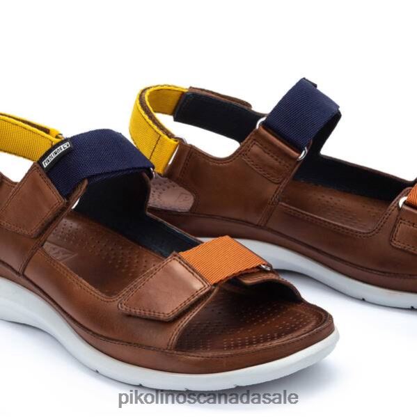 OROPESA leather sandals with colored straps Men Cuero 4604J515 Pikolinos Footwear