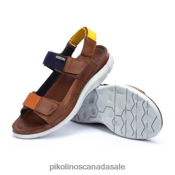 OROPESA leather sandals with colored straps Men Cuero 4604J515 Pikolinos Footwear