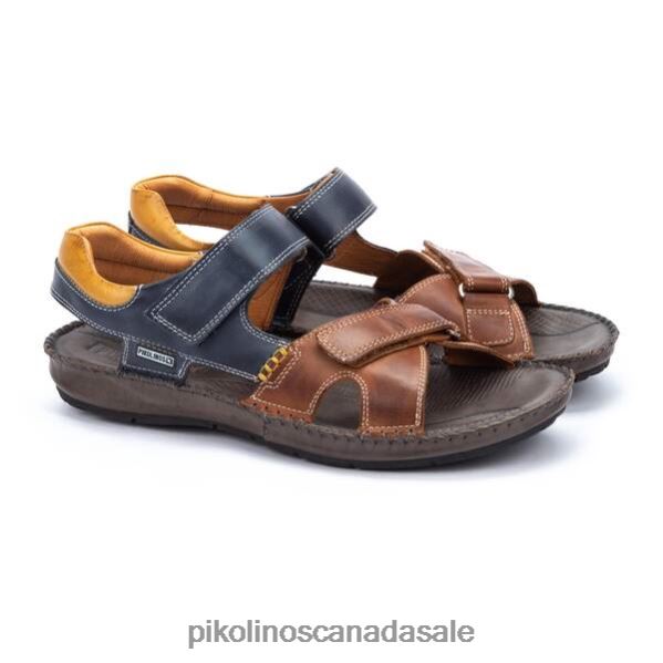 TARIFA leather sandals with colored staps Men Cuero 4604J514 Pikolinos Footwear