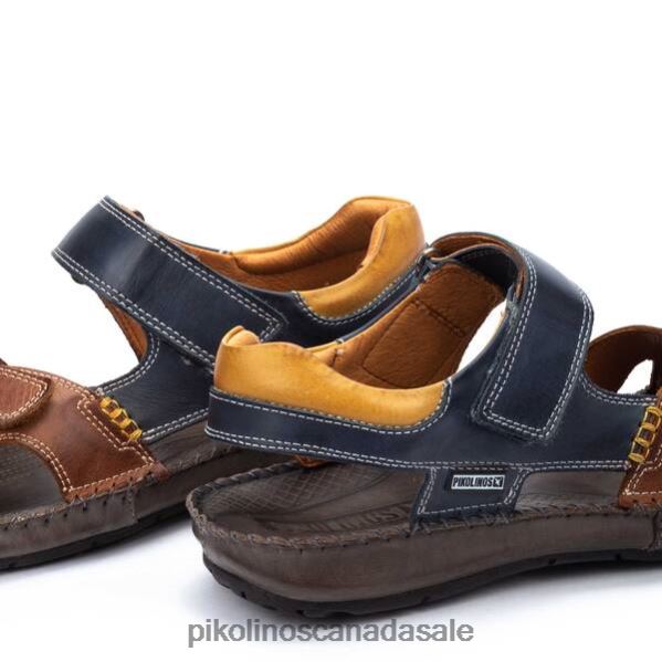 TARIFA leather sandals with colored staps Men Cuero 4604J514 Pikolinos Footwear