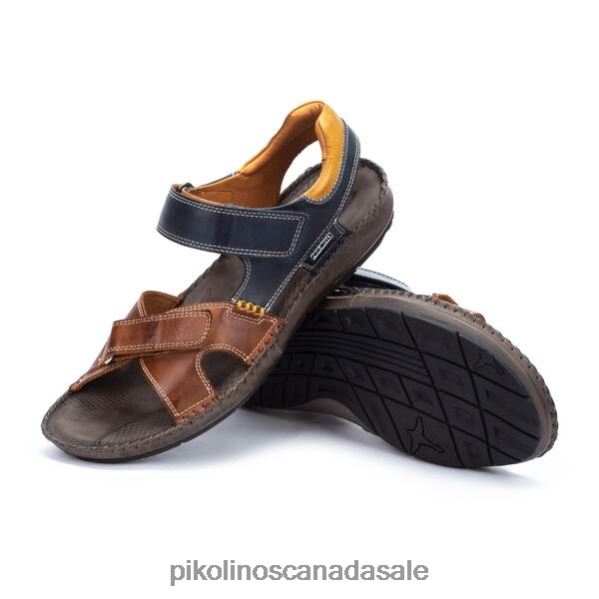 TARIFA leather sandals with colored staps Men Cuero 4604J514 Pikolinos Footwear