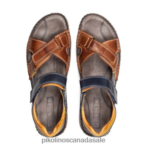 TARIFA leather sandals with colored staps Men Cuero 4604J514 Pikolinos Footwear