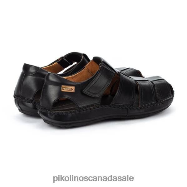 TARIFA tarifa strap sandal with velcro closure Men Black 4604J502 Pikolinos Footwear