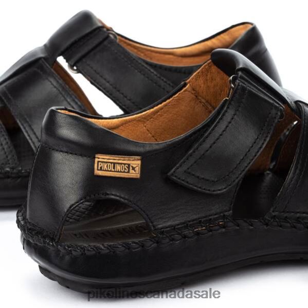 TARIFA tarifa strap sandal with velcro closure Men Black 4604J502 Pikolinos Footwear