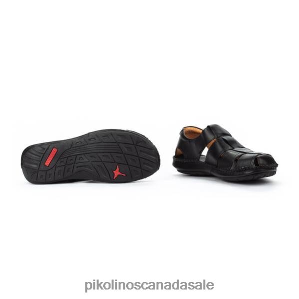 TARIFA tarifa strap sandal with velcro closure Men Black 4604J502 Pikolinos Footwear