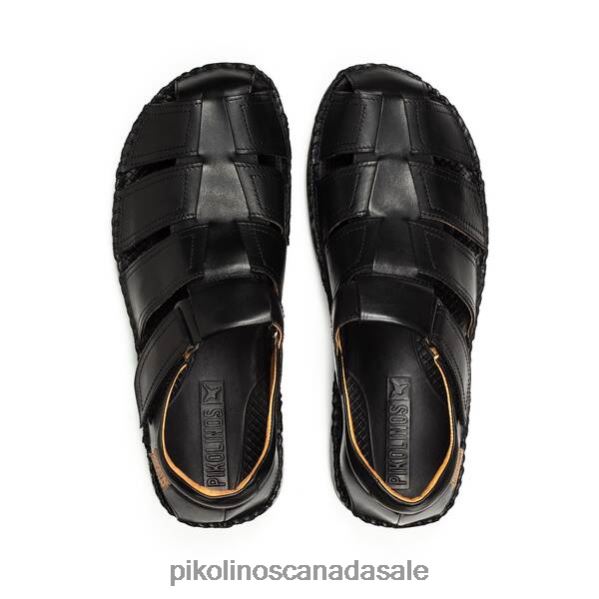 TARIFA tarifa strap sandal with velcro closure Men Black 4604J502 Pikolinos Footwear