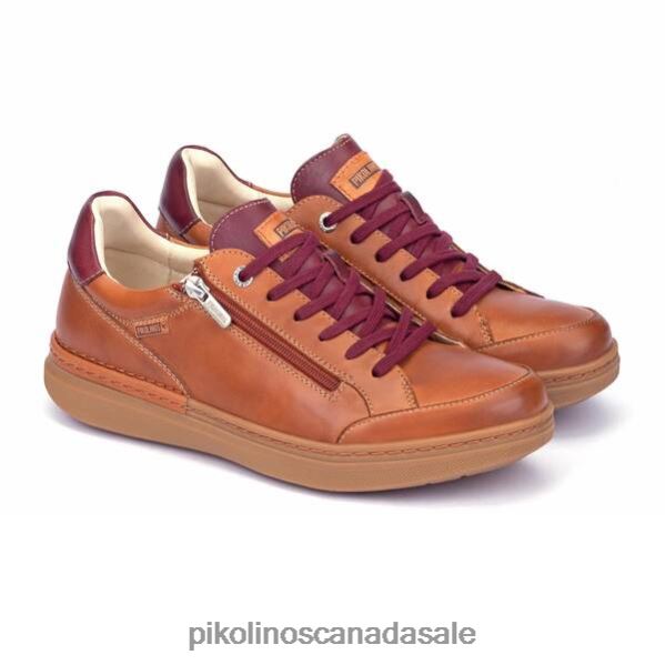 BEGUR two-tone sneakers with laces and side zip Men Brandy 4604J883 Pikolinos Footwear