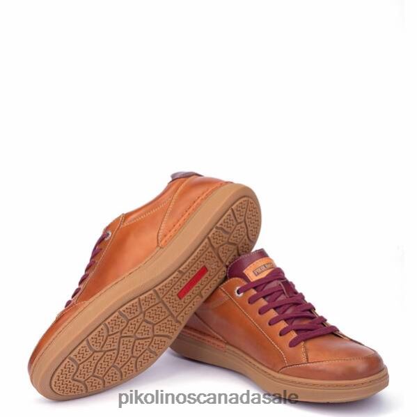 BEGUR two-tone sneakers with laces and side zip Men Brandy 4604J883 Pikolinos Footwear