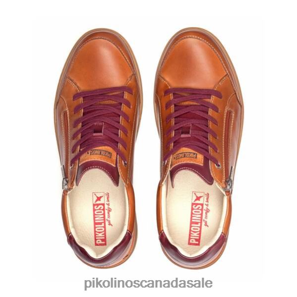 BEGUR two-tone sneakers with laces and side zip Men Brandy 4604J883 Pikolinos Footwear