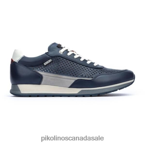 CAMBIL sneakers with laces and die-cut details Men Blue 4604J856 Pikolinos Footwear