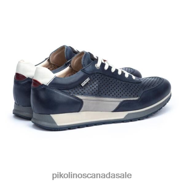 CAMBIL sneakers with laces and die-cut details Men Blue 4604J856 Pikolinos Footwear