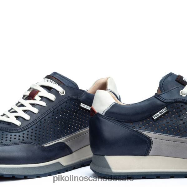 CAMBIL sneakers with laces and die-cut details Men Blue 4604J856 Pikolinos Footwear