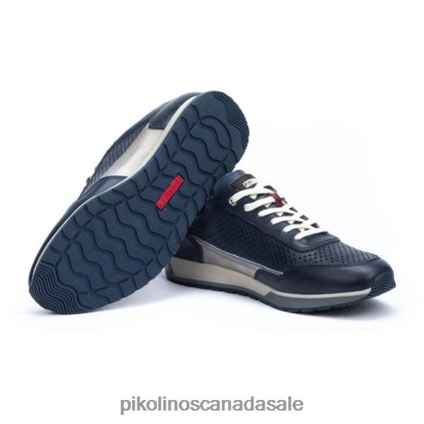 CAMBIL sneakers with laces and die-cut details Men Blue 4604J856 Pikolinos Footwear