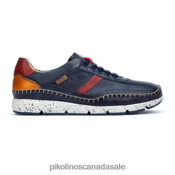 FUENCARRAL multi-coloured sneakers with stitching Men Blue 4604J457 Pikolinos Footwear