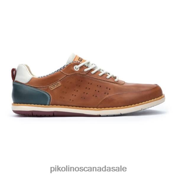 JUCAR leather sneakers with perforated side detailing Men Brandy 4604J495 Pikolinos Footwear