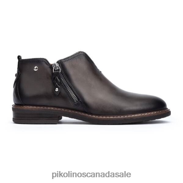 ALDAYA v-cut flat ankle boots with side zip Women Lead 4604J268 Pikolinos Footwear